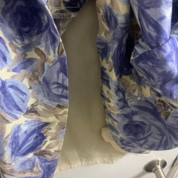 Talbots Floral‎ Pleated A-Line Knee Length Skirt w/Pockets sz 10 - Picture 4 of 5